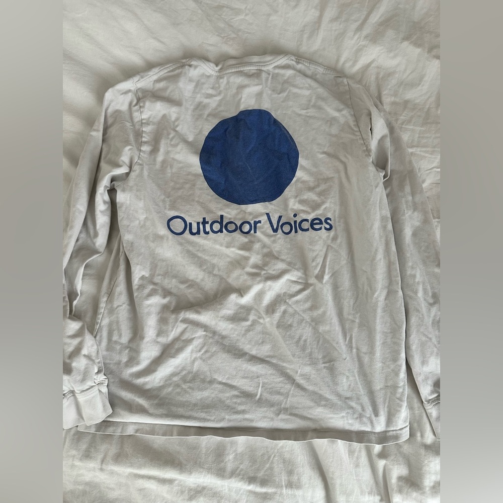 Outdoor Voices White Long Sleeve Shirt